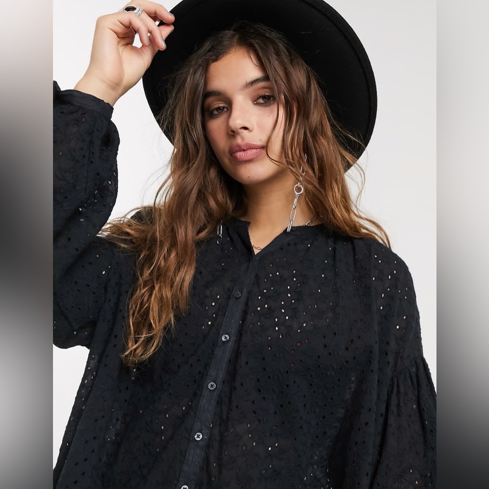 Free People Maddison Eyelet Blouse NWT!